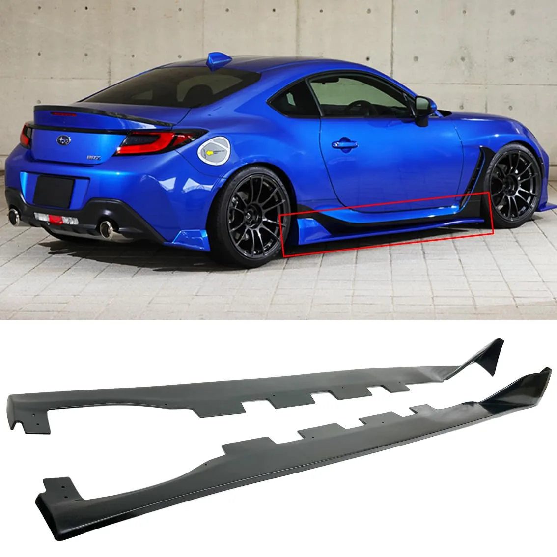 V1 Style Side Skirt Panel Extension 2022+ Subaru Brz GR86