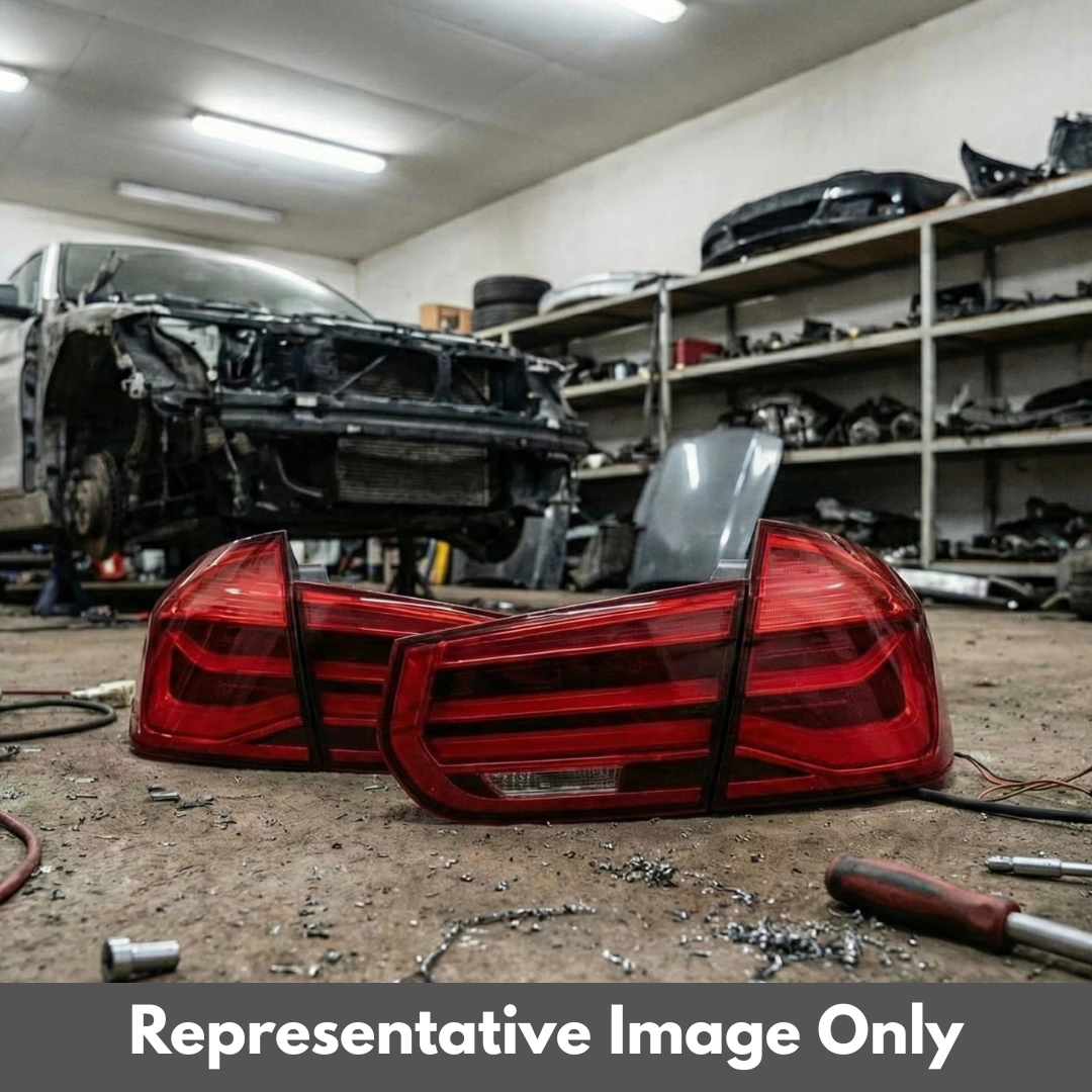 SPEC-D TUNING Jet Black LED Tail Lights w/Red Sequential LED Tube for 2015-2021 Subaru WRX STI Left + Right Pair Assembly